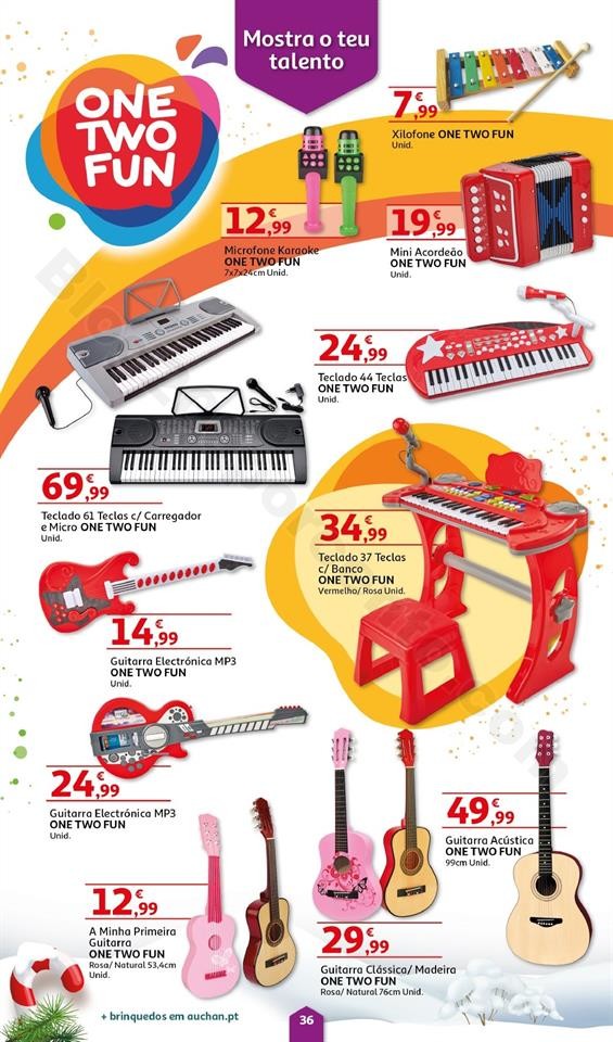 Folheto Brinquedos Natal AUCHAN Promoções de 8 n