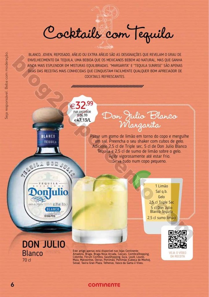 Antevisão Folheto CONTINENTE Cocktails de 25 julh