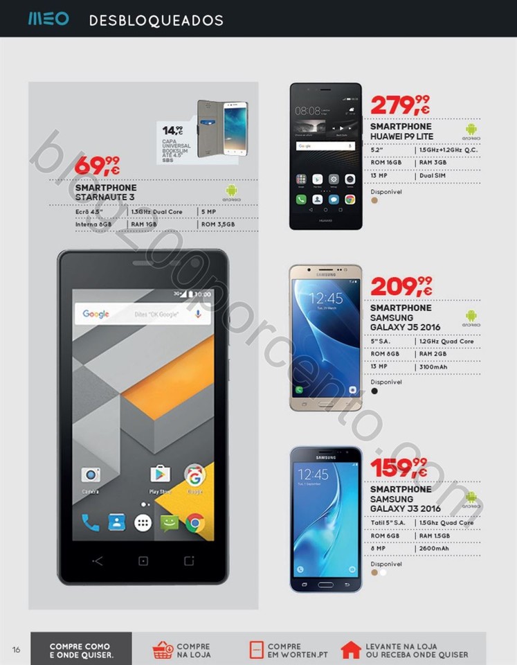 Antevisão Folheto WORTEN Mobile promoções de17 