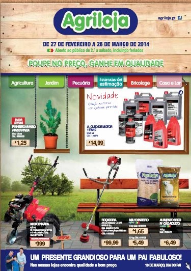 Novo folheto | AGRILOJA | de 27 fevereiro a 26 março