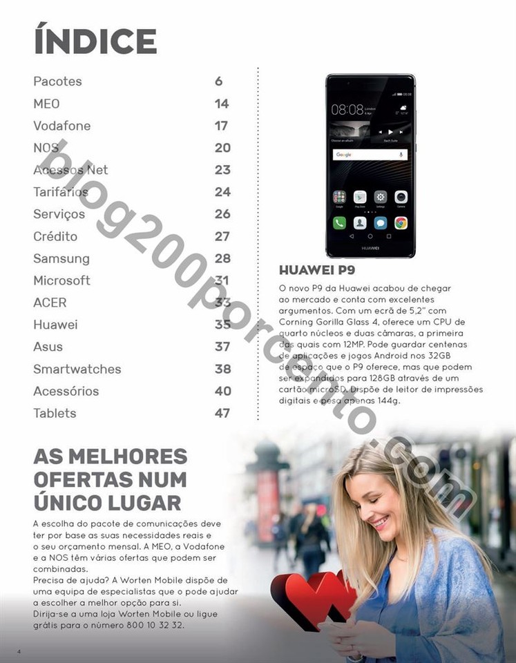 Antevisão Folheto WORTEN Mobile promoções de 9 