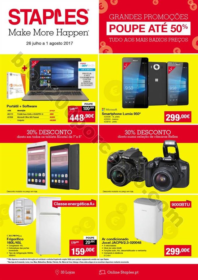 Antevisão Folheto STAPLES Promoções de 26 julho