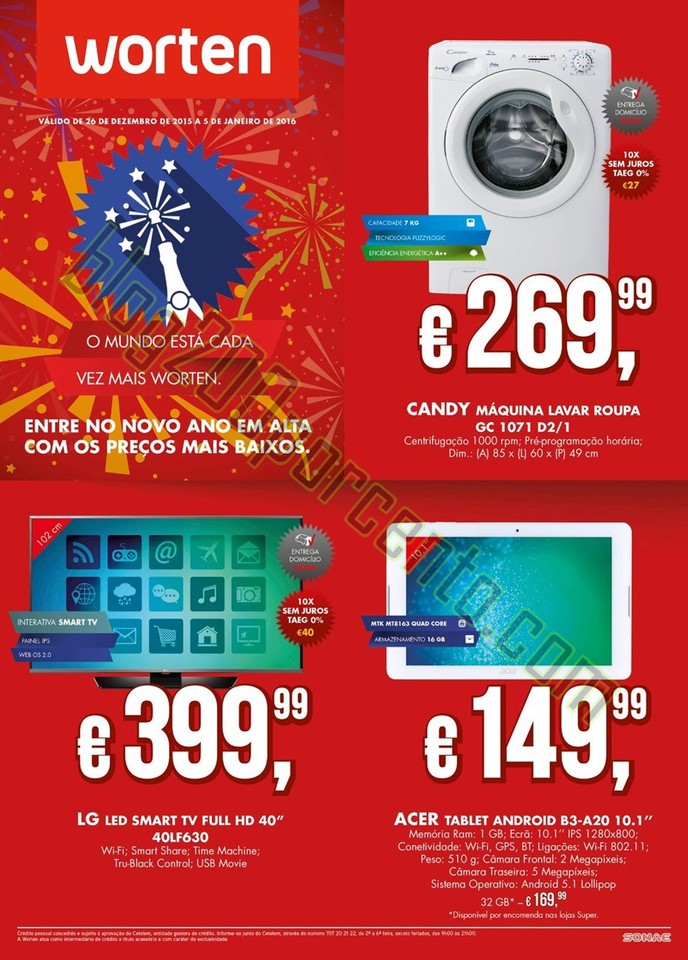 Antevisão Folheto WORTEN Ano Novo de 26 dezembro 