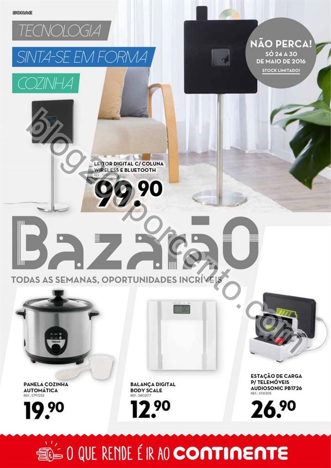 Antevisão Folheto CONTINENTE Bazarão de 24 a 30 