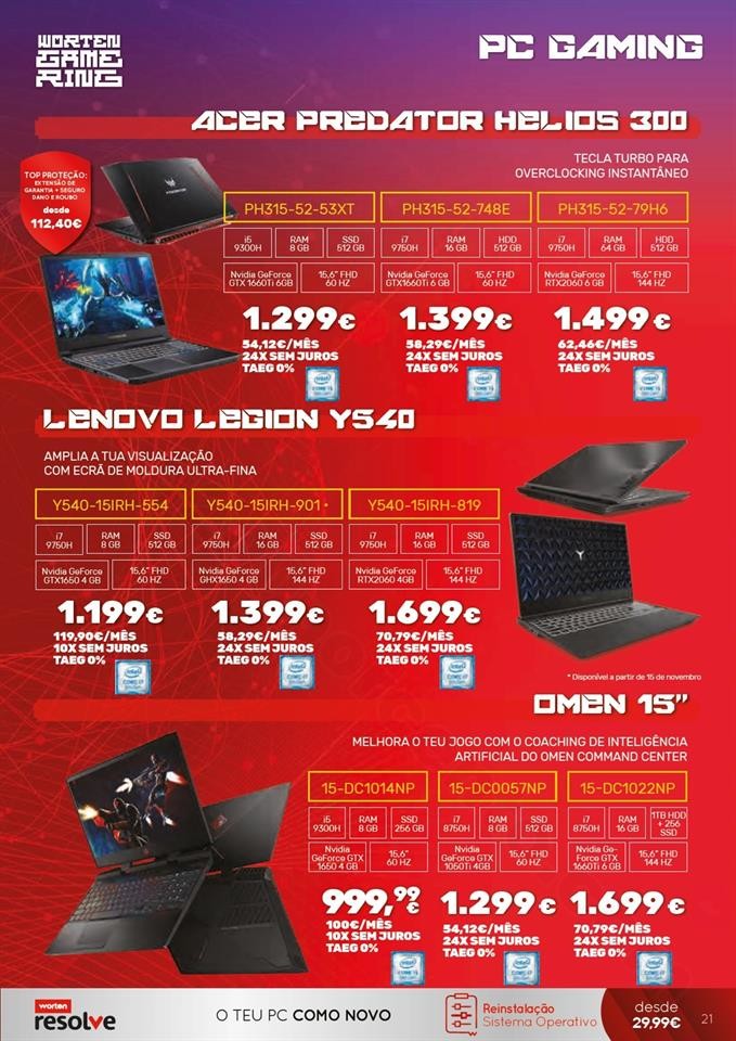 Antevisão Folheto WORTEN Gamer Promoções até 1