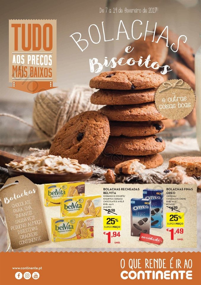 Antevisão Folheto CONTINENTE Bolachas Promoções