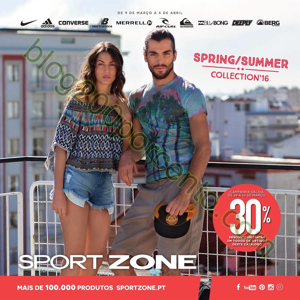 Novo Folheto SPORT ZONE promoções de 9 março a 