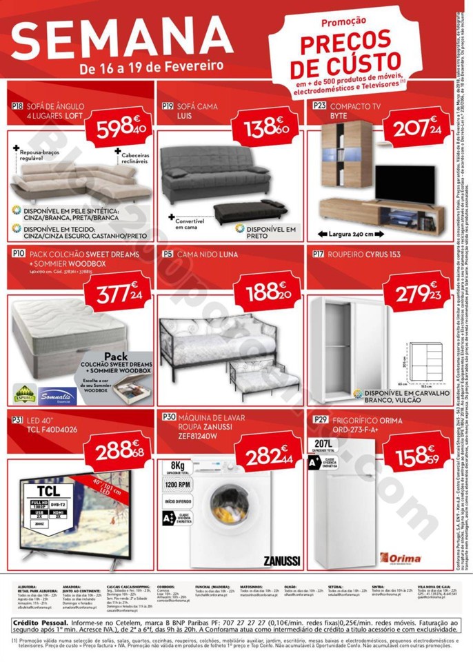 Antevisão Folheto CONFORAMA Promoções de 8 feve