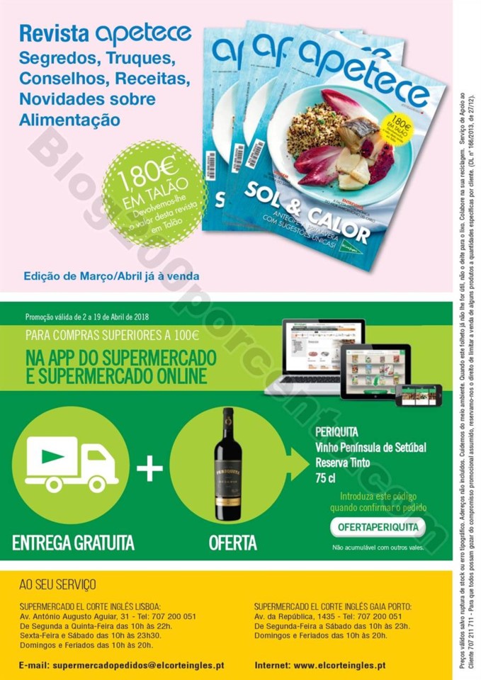 Antevisão Folheto EL CORTE INGLÉS Promoções de