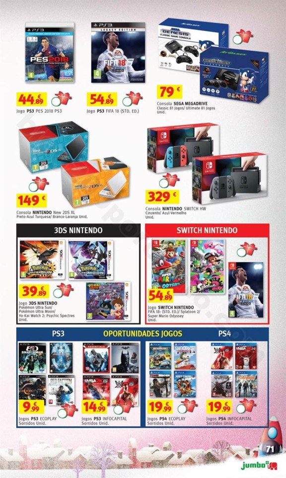 Antevisão Folheto JUMBO Brinquedos Natal promoç