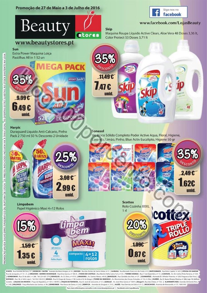 Novo Folheto BEAUTY STORES Promoções de 27 maio 