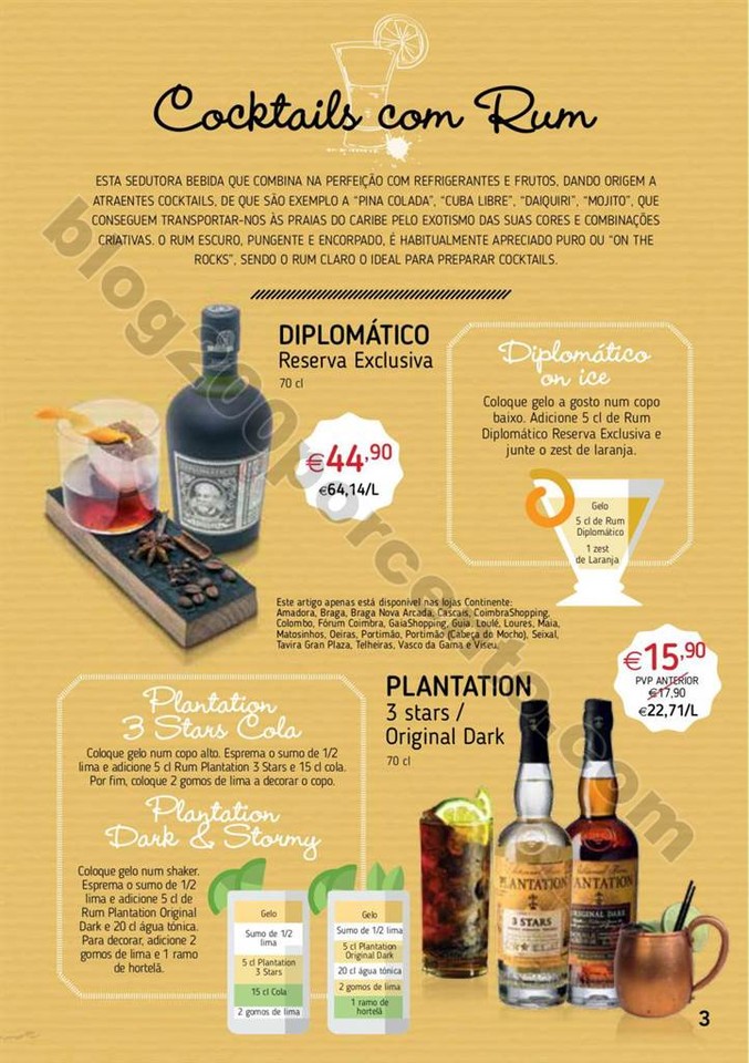 Antevisão Folheto CONTINENTE Cocktails de 25 julh