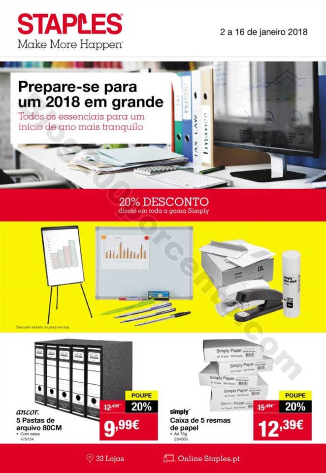Antevisão Folheto STAPLES Promoções de 2 a 16 j