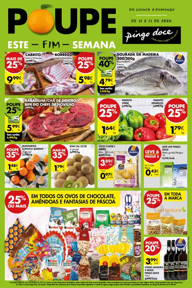 Antevisão Folheto PINGO DOCE Madeira 18 a 21 abri
