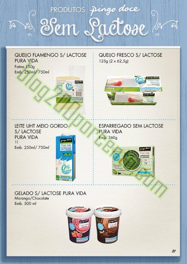 Novo Catálogo PINGO DOCE Sem Leite e Lactose 2016