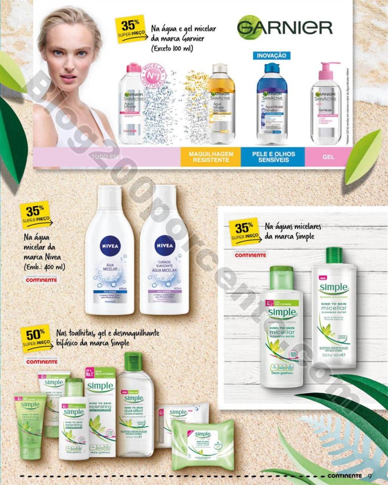 Antevisão Folheto CONTINENTE Beleza verão promo