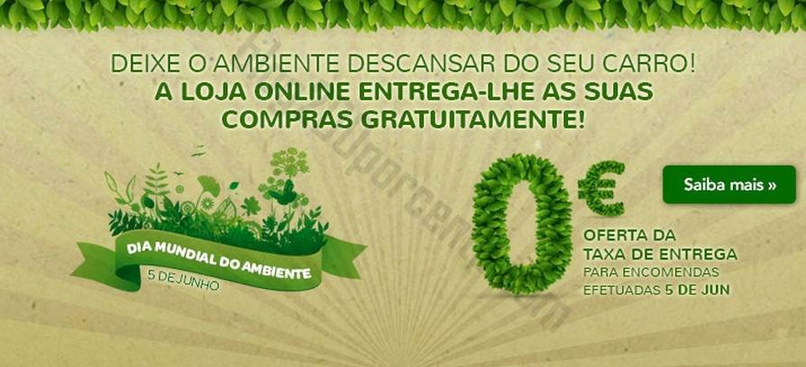Oferta de taxa de entrega CONTINENTE dia 5 junho