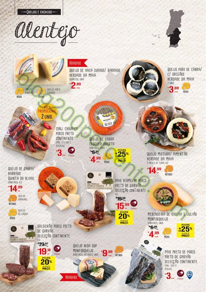 Antevisão Folheto CONTINENTE Feira queijos, enchi