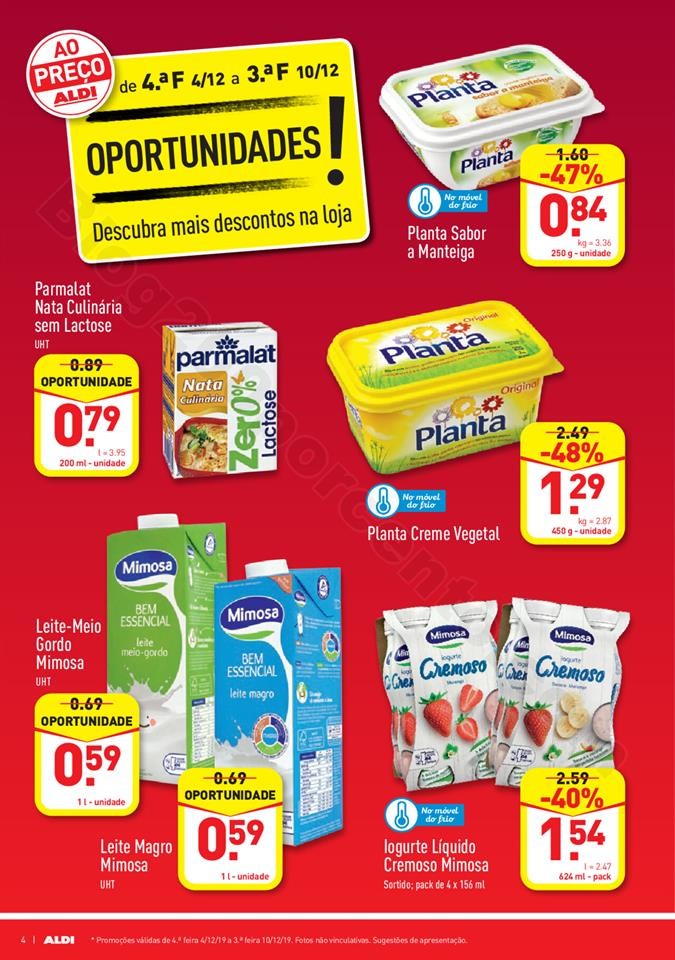 Antevisão Folheto ALDI Promoções a partir de 4 