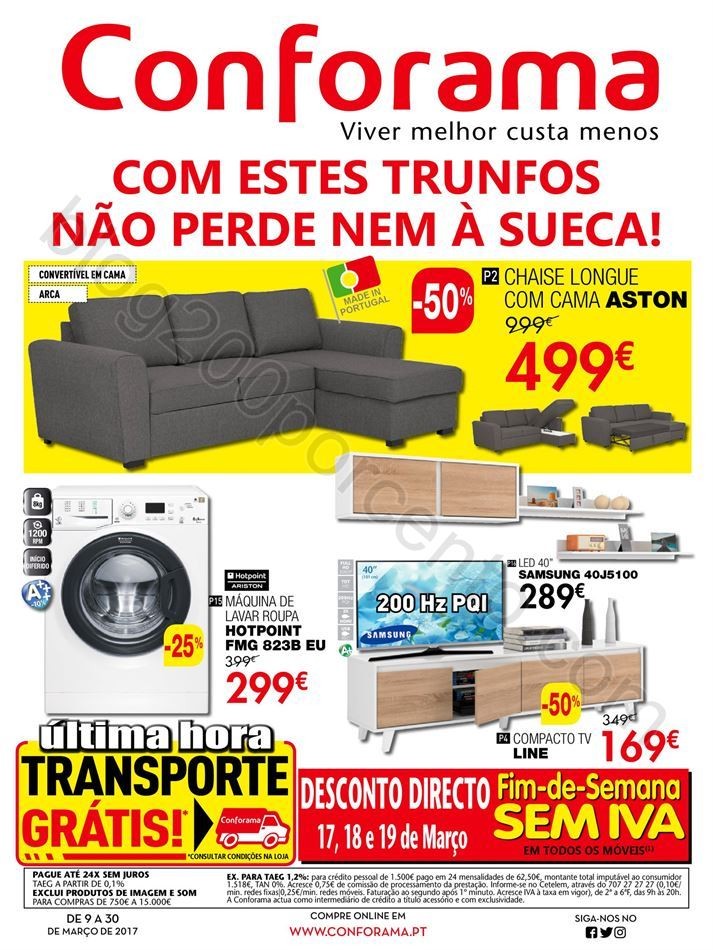 Antevisão Folheto CONFORAMA Promoções de 9 a 30