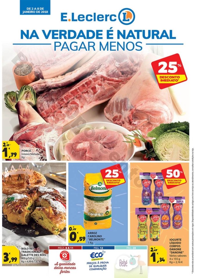 Antevisão Folheto E-LECLERC Promoções de 2 a 8 