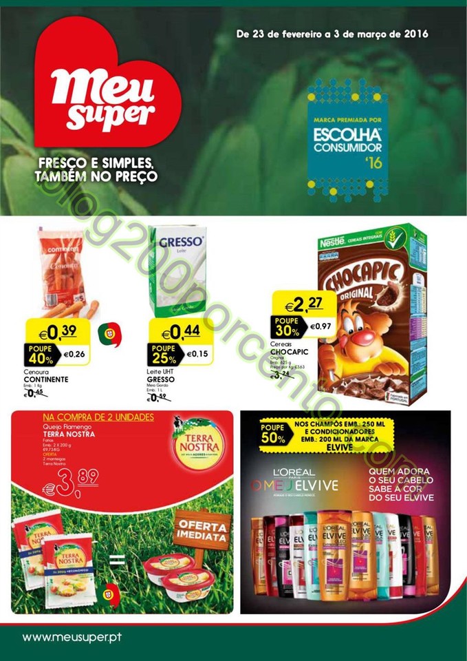 Antevisão Folheto MEU SUPER Promoções de 23 fev