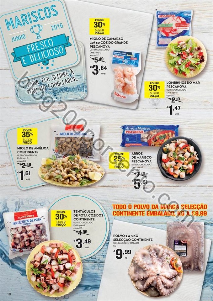 Antevisão Folheto CONTINENTE Cervejas e Mariscos 