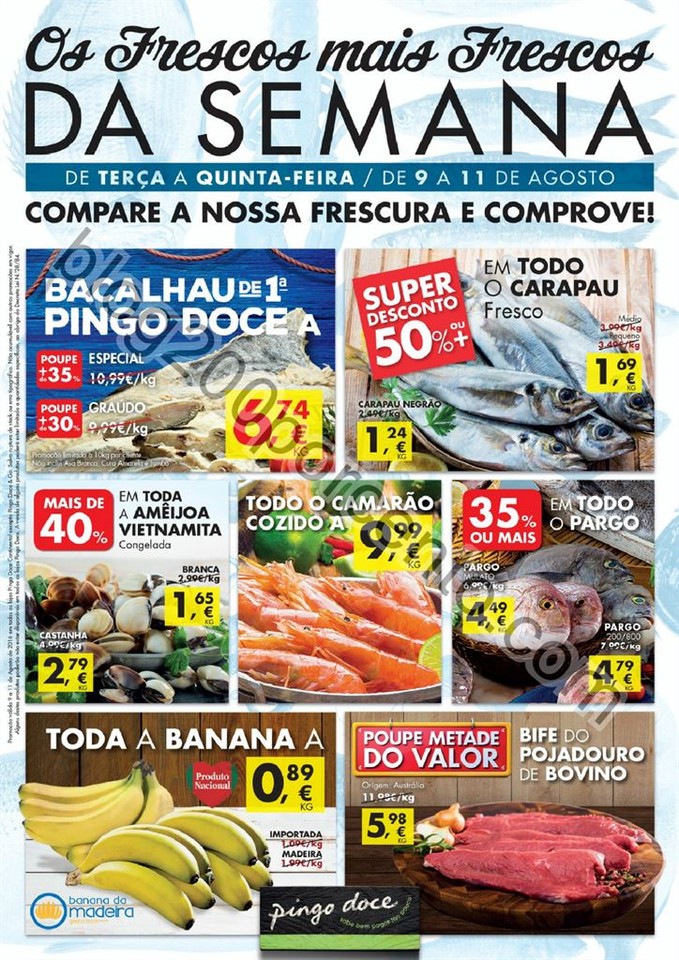 Antevisão Folheto PINGO DOCE Frescos de 9 a 11 ag