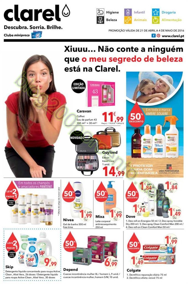 Antevisão Folheto CLAREL Promoções de 21 abril 