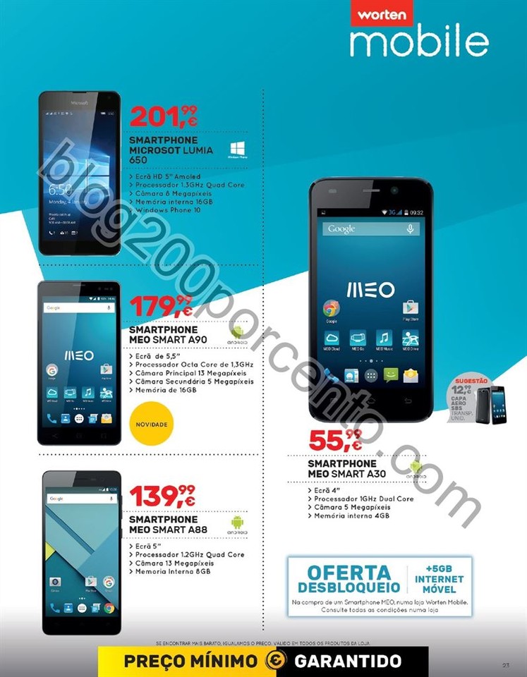 Antevisão Folheto WORTEN Mobile Promoções até 