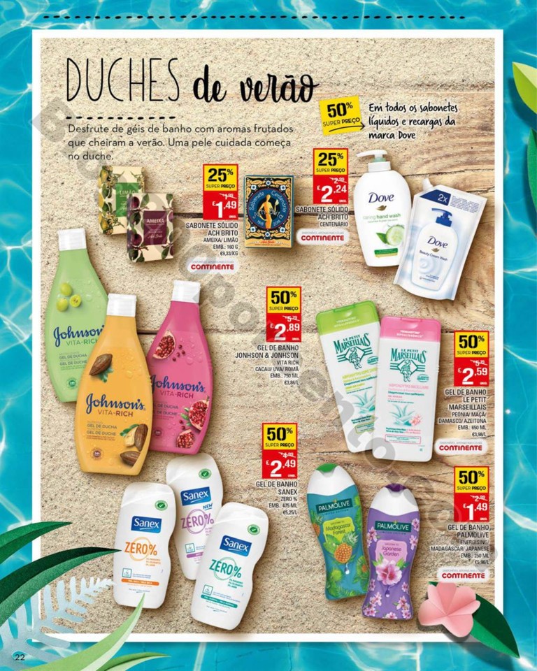 Antevisão Folheto CONTINENTE Beleza verão promo