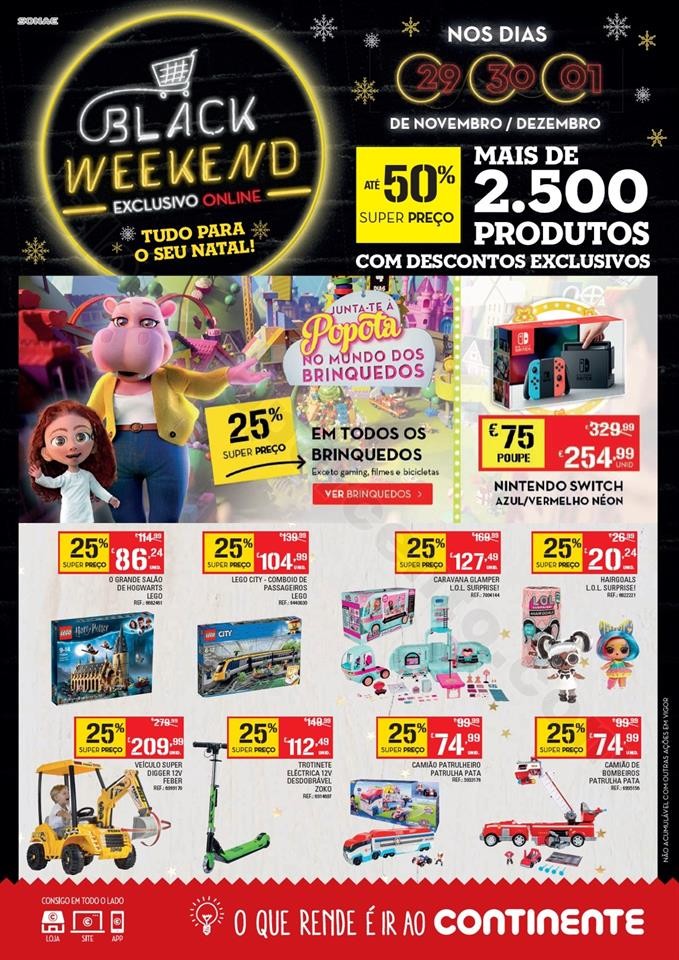 Antevisão Folheto CONTINENTE Black Weekend 29 nov