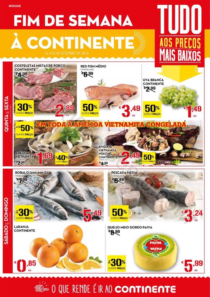 Antevisão Folheto CONTINENTE Fim de semana de 22 