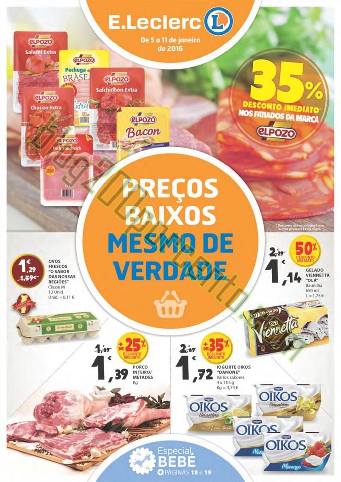 aAntevisão Folheto E-LECLERC Promoções de 5 a 1