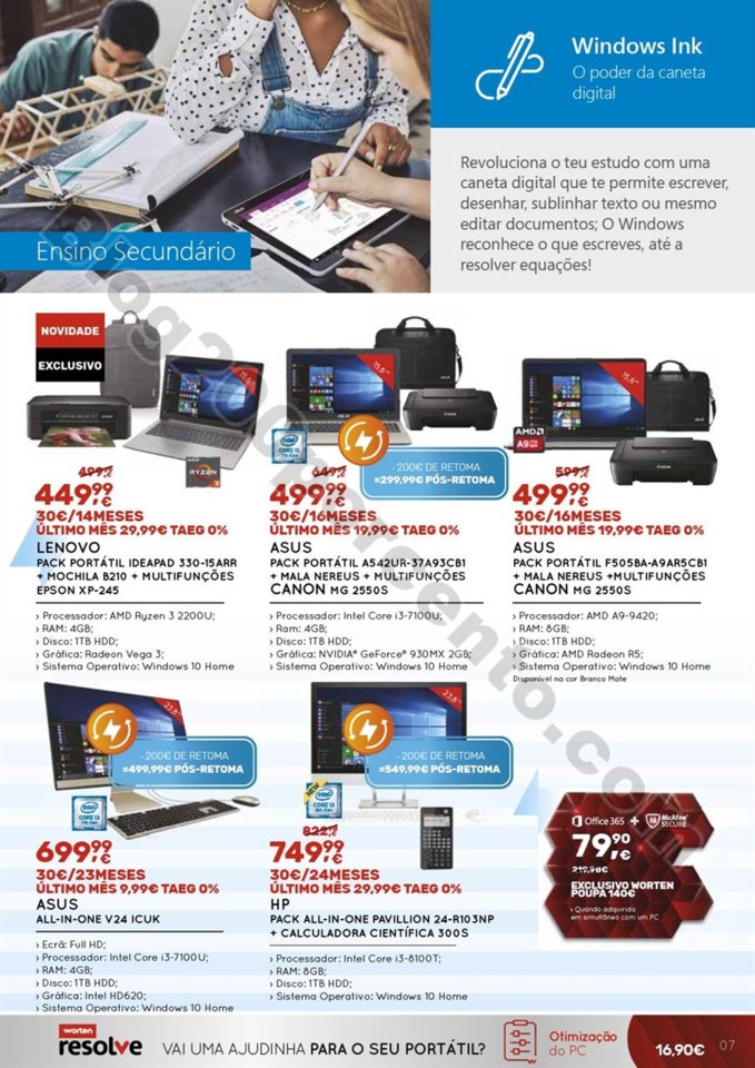 Antevisão Folheto WORTEN Regresso às aulas promo