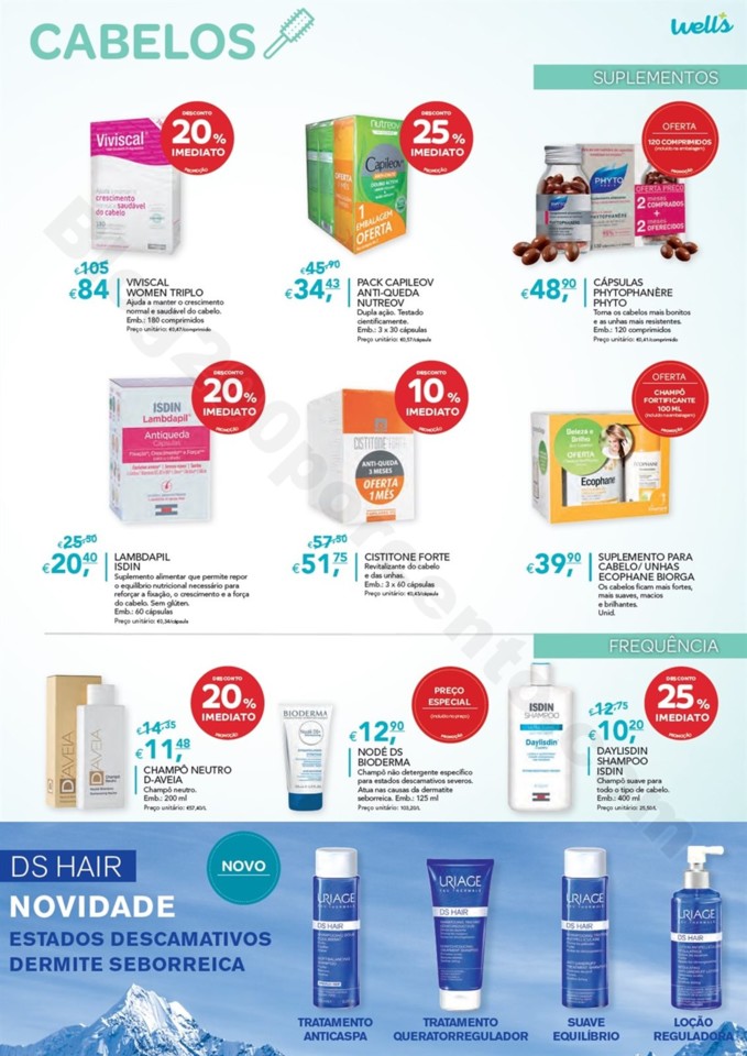 Antevisão Folheto WELLS Especial Cabelos 26 març