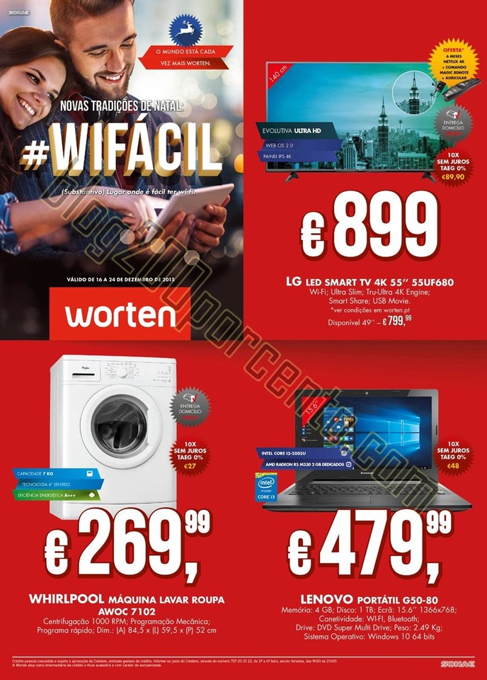 Novo Folheto WORTEN Promoções Natal de 16 a 24 d