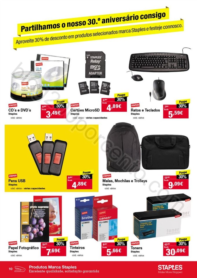 Antevisão folheto STAPLES Promoções de 20 outub