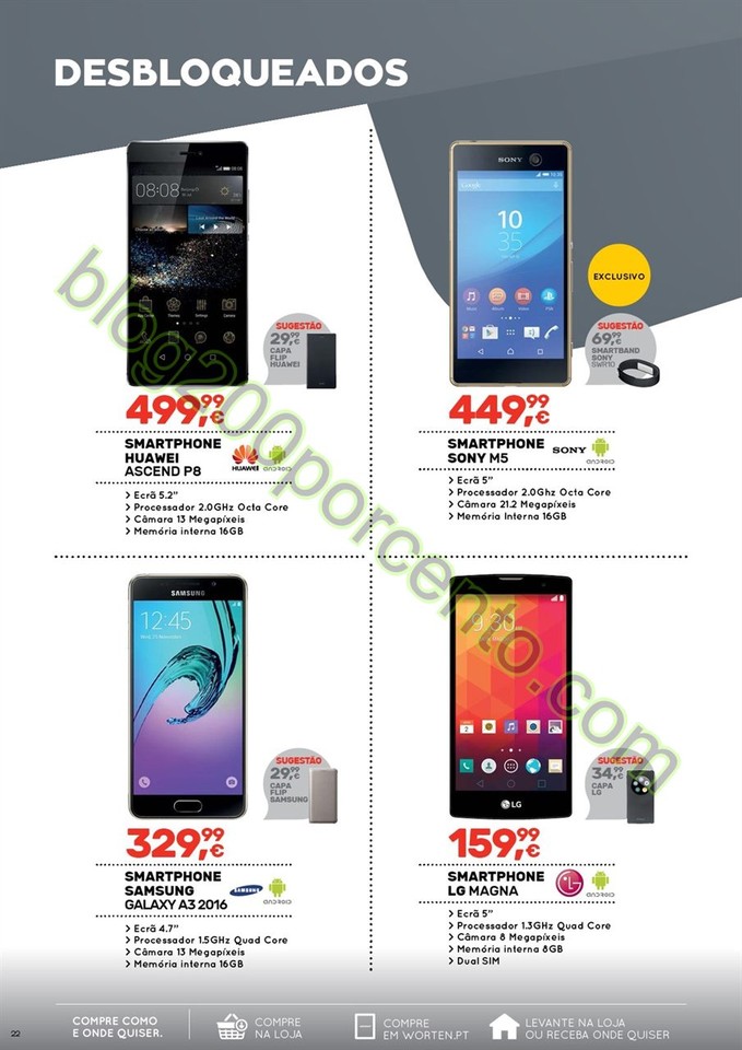 Novo Folheto WORTEN Mobile promoções até 31 mar