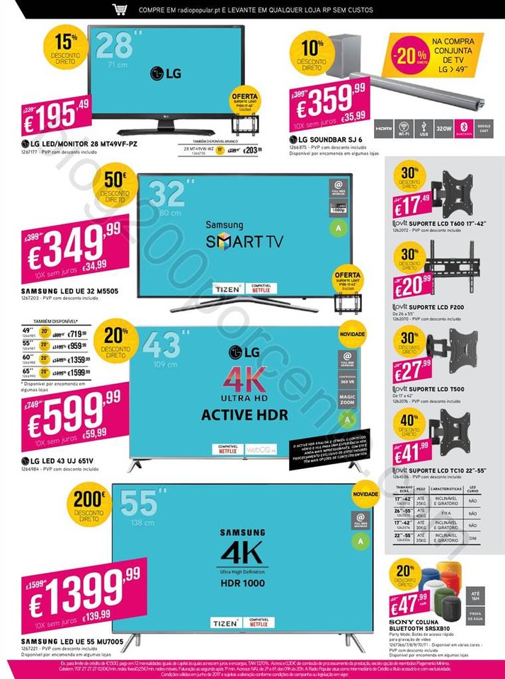 Antevisão Folheto RADIO POPULAR Promoções de 20