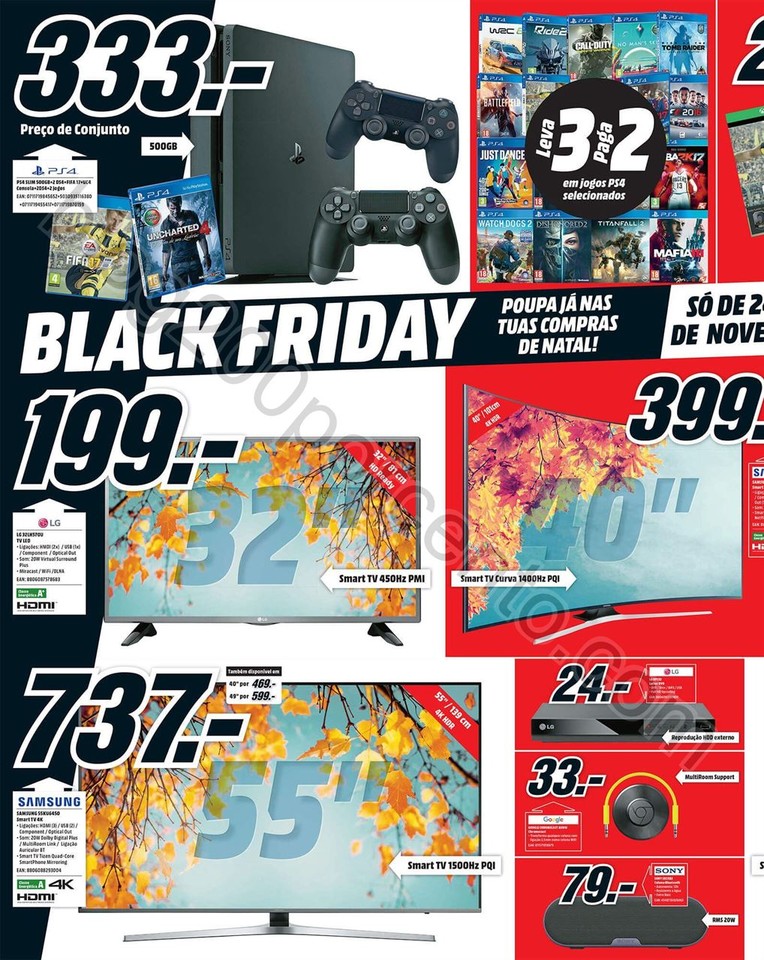 Antevisão Folheto MEDIA MARKT Black Friday promo