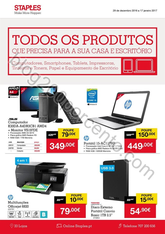 Antevisão Folheto II STAPLES Promoções de 29 de