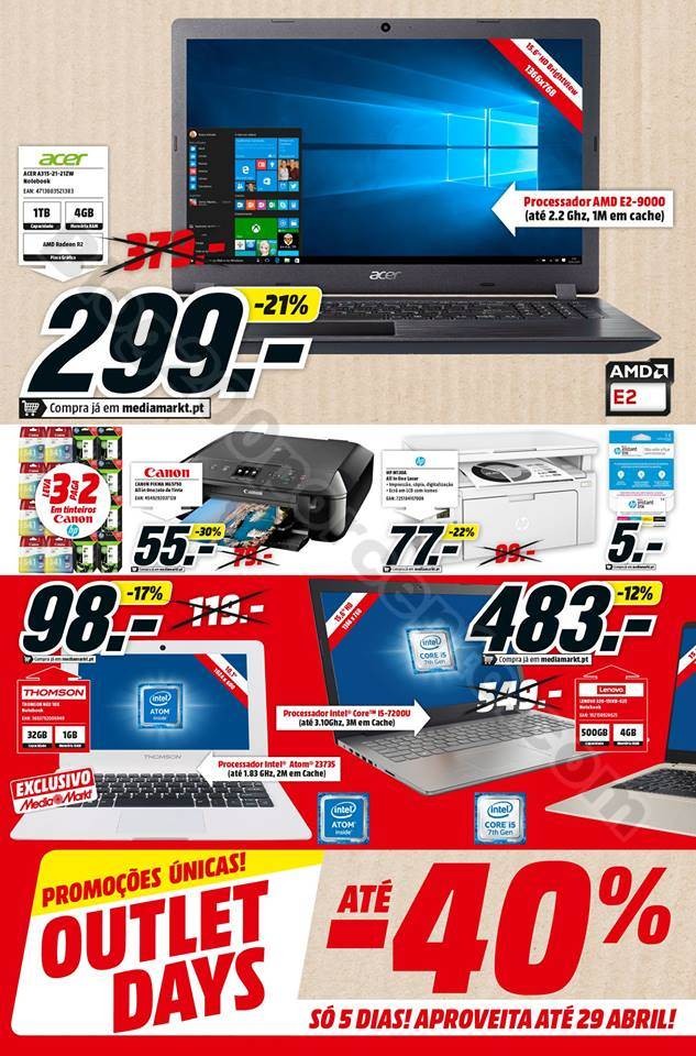 Antevisão Folheto MEDIA MARKT Outlet promoções 