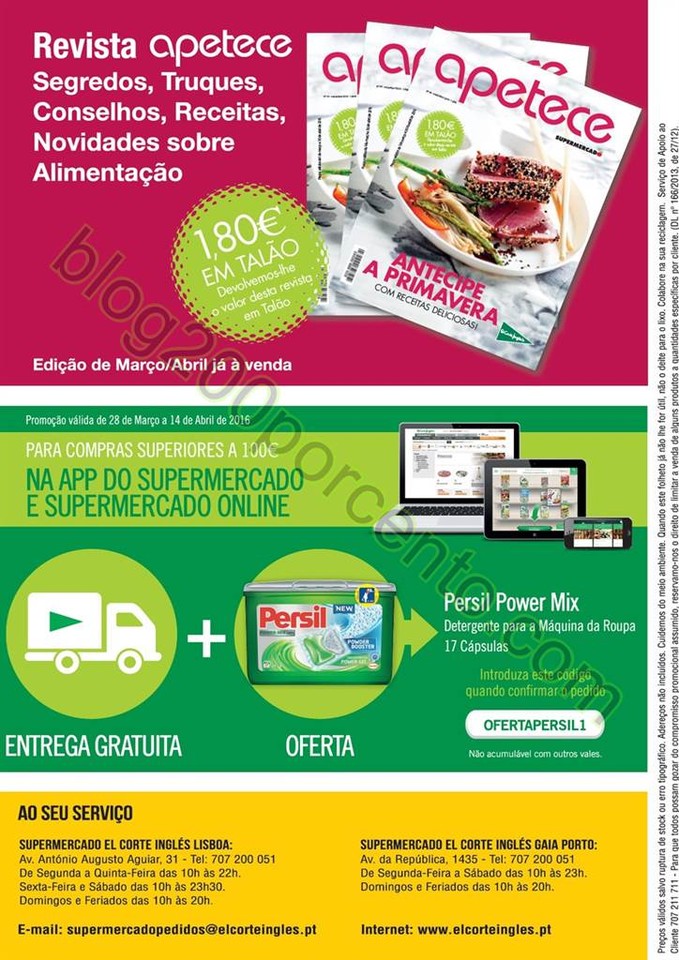 Novo Folheto EL CORTE INGLÉS promoções de 28 ma
