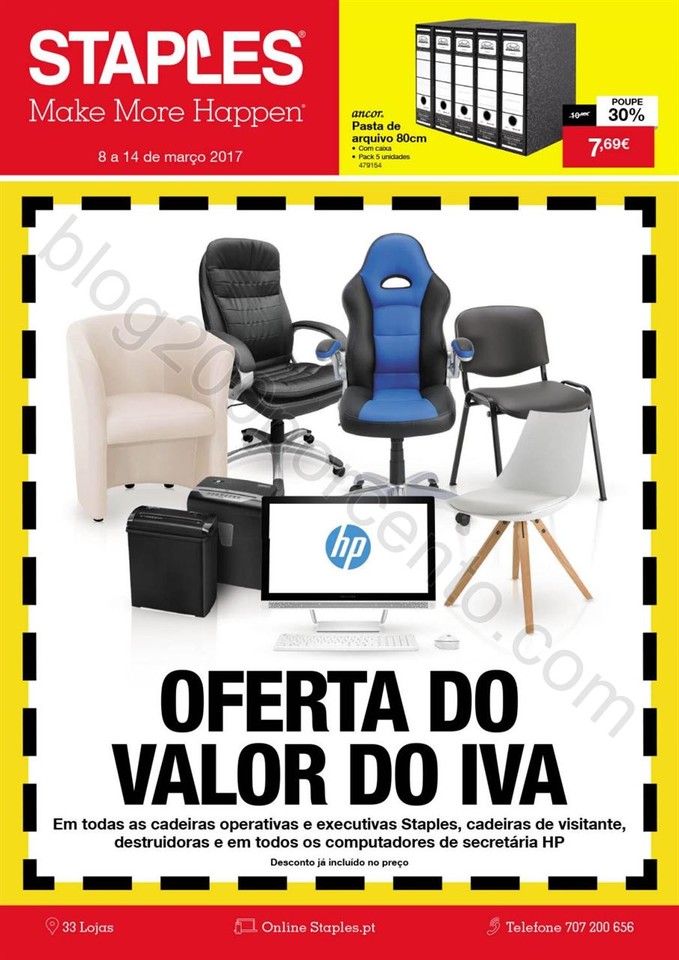 Antevisão Folheto STAPLES Promoções de 8 a 14 m