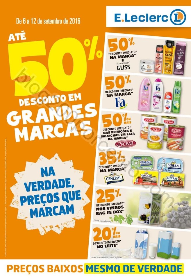 Antevisão Folheto E-LECLERC Promoções de 6 a 12