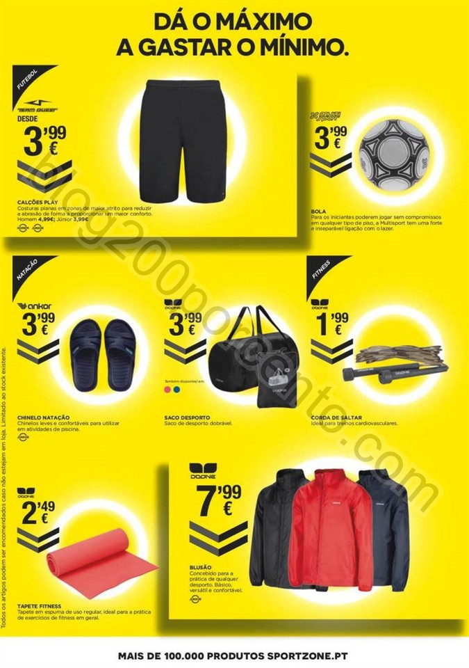 Antevisão Folheto SPORT ZONE Promoções de 26 ou