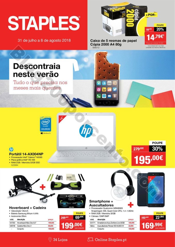 Antevisão Folheto STAPLES 31 julho a 8 agosto p1.