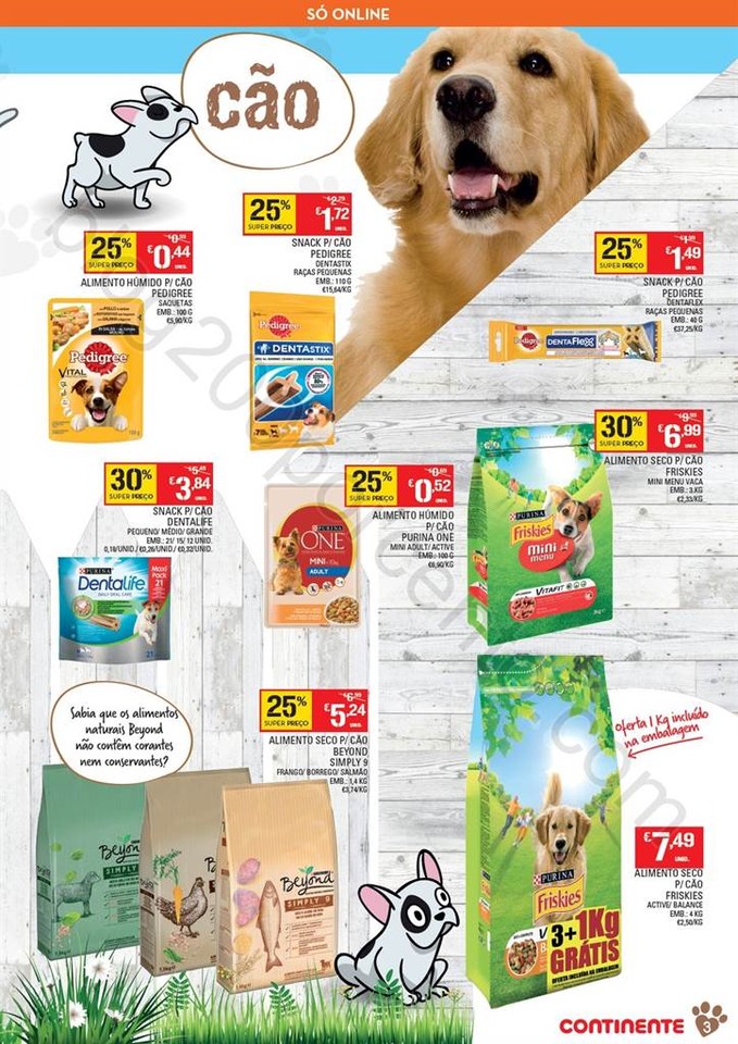 Novo Folheto CONTINENTE Extra Pet Care promoções