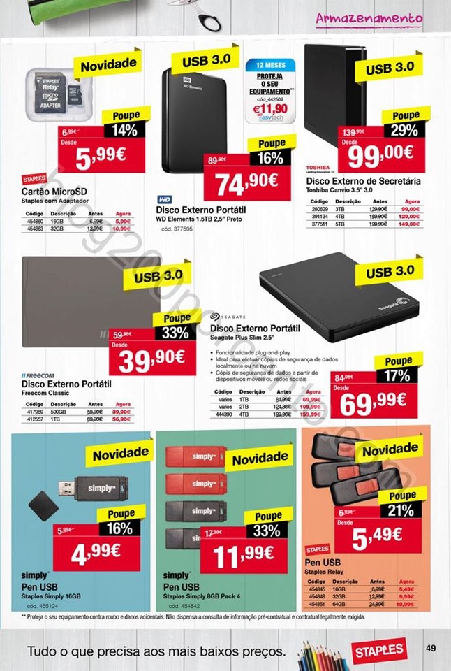 Antevisão Folheto STAPLES Regresso às aulas de 1